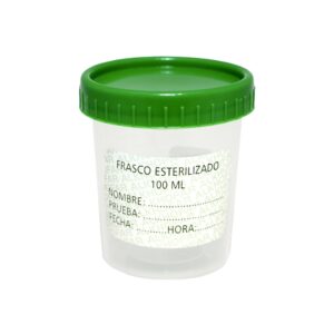 TYM114-I - Frasco para muestra de orina de 100-120 ml estéril *empaque individual* (bolsa x 50 un)